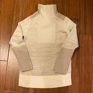 Merino wool + mohair mock-neck sweater